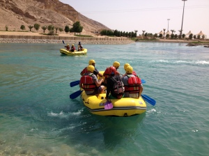 Artificial White Water rafting in the desert 